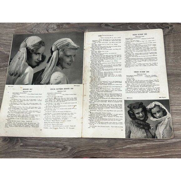 Vintage Monarch Hand Knit Style Book # 96 Pattern Book Yarns Paperback - Picture 4 of 6